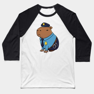 Capybara Police Costume Baseball T-Shirt